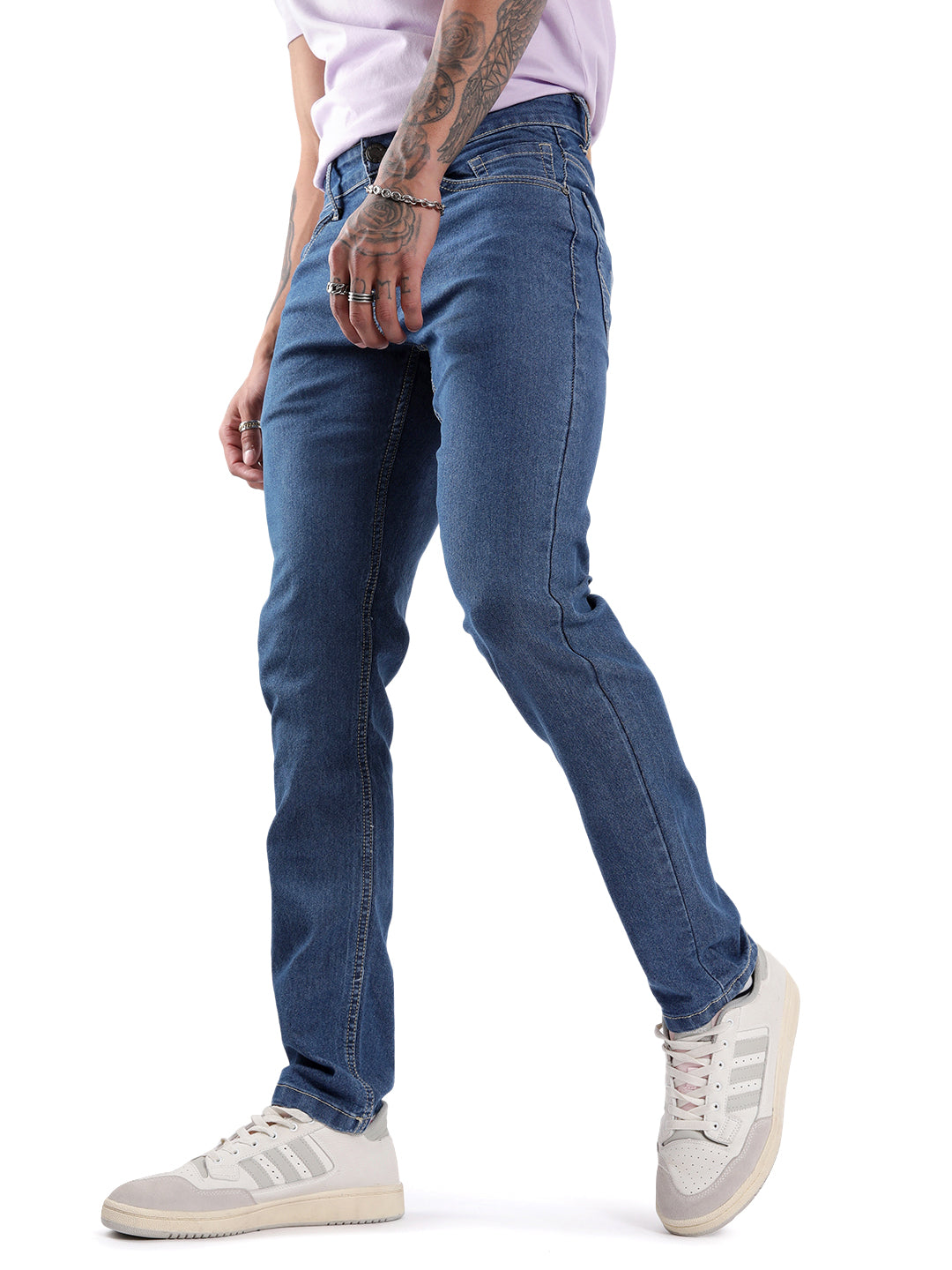 Sleek Slim Fit Light Blue Jeans