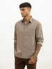 Comfort Fit Textured Full Sleeve Shirt | Pink