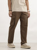 Solid Loose Fit Cargo Trouser | Khaki
