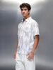 Wrogn Typography All-Over-Printed Shirt | Grey