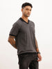 Regular Fit Flat Knit Polo T-Shirt | Blue