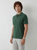Textured Slim Fit Polo T-Shirt | Teal