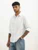 Solid Comfort Fit Full Sleeve Shirt | White