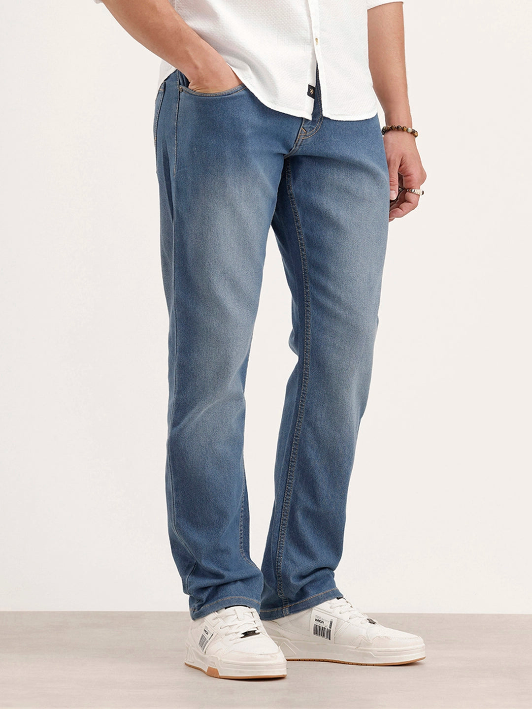 Relaxed Fit Denim Jeans | Light Blue