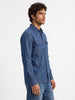 Classic Solid Double Pocket Shirt | Blue
