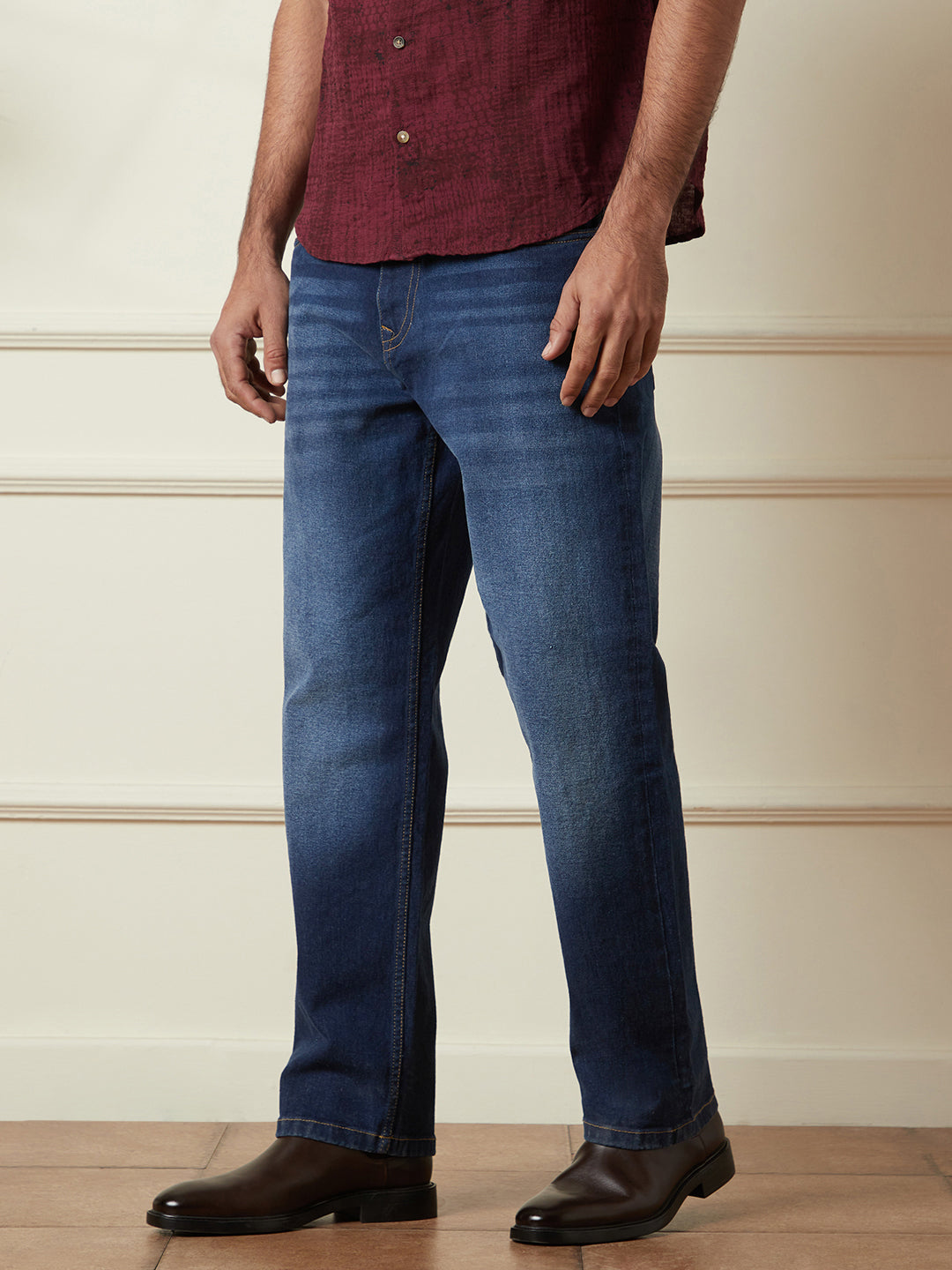 Washed Darkstone Slim Tapered Jeans