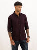 Solid Regular Fit Full Sleeve Shirt | Wine | WWSH9192F