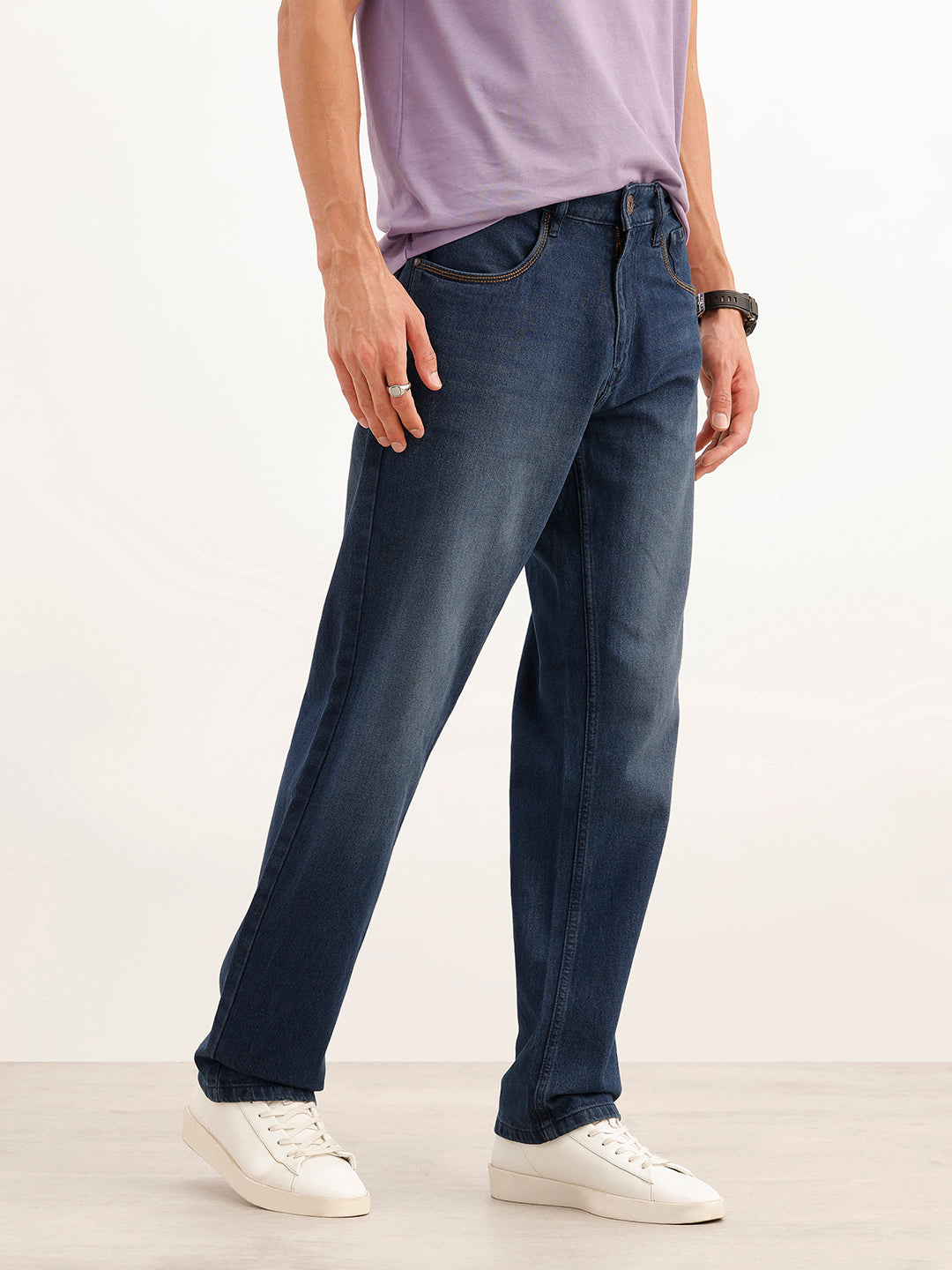 Faded Anti Fit Denim Jeans | Blue