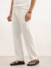 Classic Solid Loose Fit Trouser | White