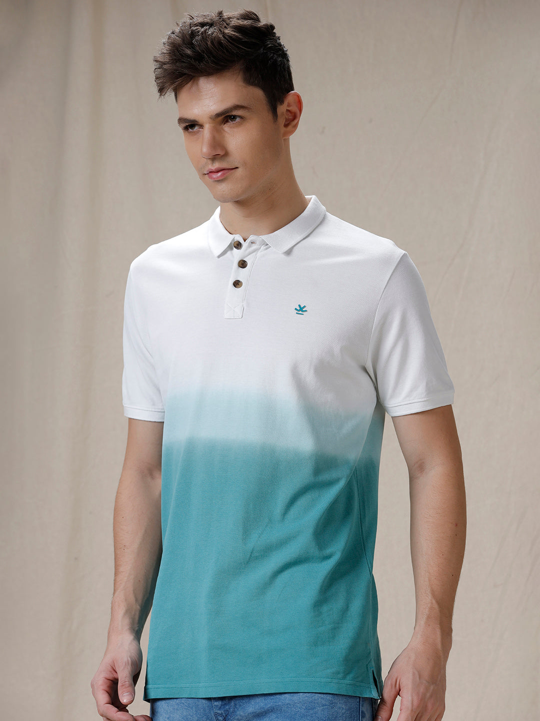 Washed Fade In Polo T-Shirt