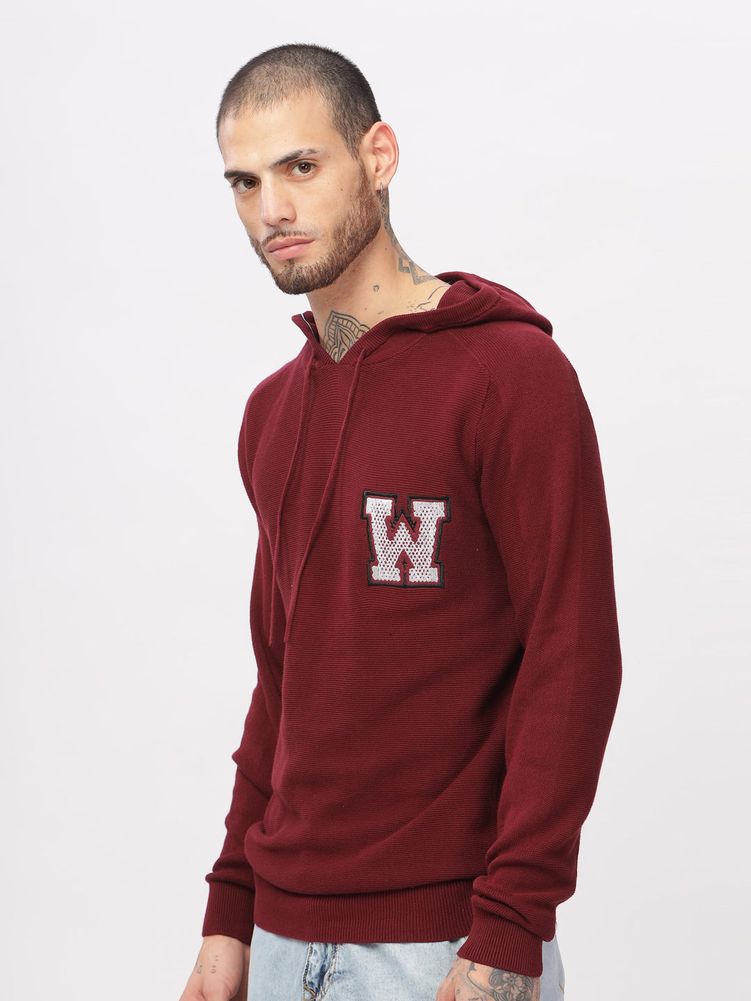 Branded Varsity Hooded Sweater