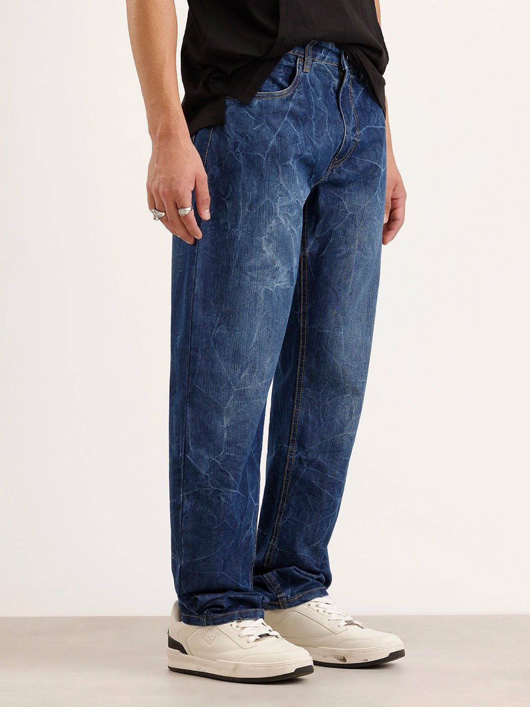 Washed Anti Fit Denim Jeans | Blue