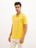 Solid Placement Printed Polo T-Shirt | Yellow | WWTS366F