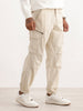 Solid Loose Fit Cargo Trouser | Beige