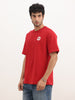 Classic Oversized Puff Printed T-Shirt | Red