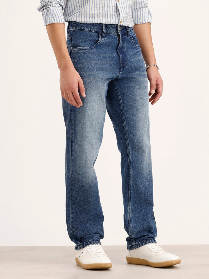 Faded Anti Fit Denim Jeans | Light Blue
