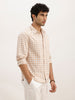 Classic Comfort Fit Checkered Shirt | Beige