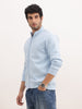 Classic Comfort Fit Zipper Sweatshirt | Light Blue