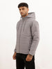 Solid Regular Fit Puffer Jacket | Dark Grey