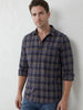 Checkered Slim Fit Full Sleeve Shirt | Blue