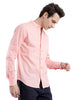 Pink Mandarin Collar Shirt