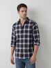 Classic Regular Fit Checkered Shirt | Blue