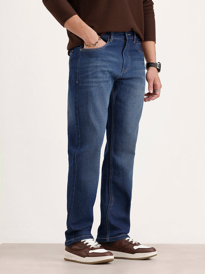 Relaxed Fit Denim Jeans | Light Blue