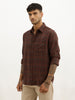 Slim Fit Checkered Full Sleeve Shirt | Brown