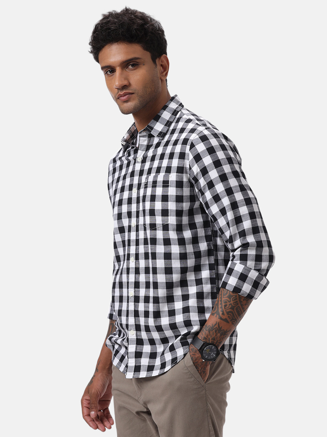 Black & White Urban Checked Shirt