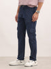 Classic Solid Relaxed Fit Cargo Jeans | Dark Blue