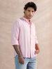 Mandarin Collar Regular Fit Shirt | Pink