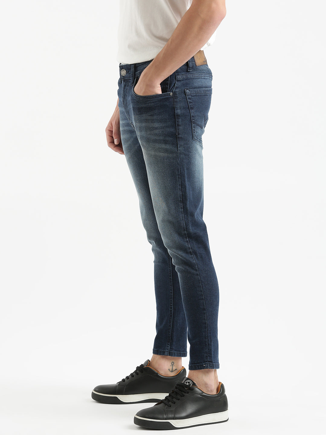 Cropped Fade Skinny Fit Jeans