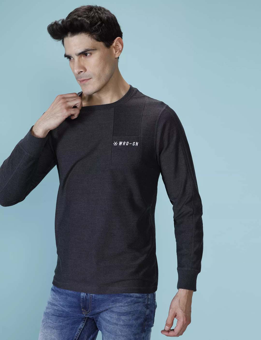 Knitted Comfort Solid Sweatshirt