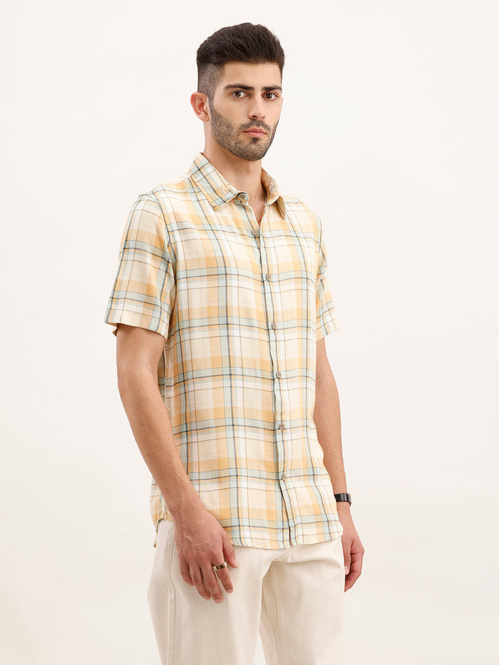 Slim Fit Checkered Shirt | Multicolor