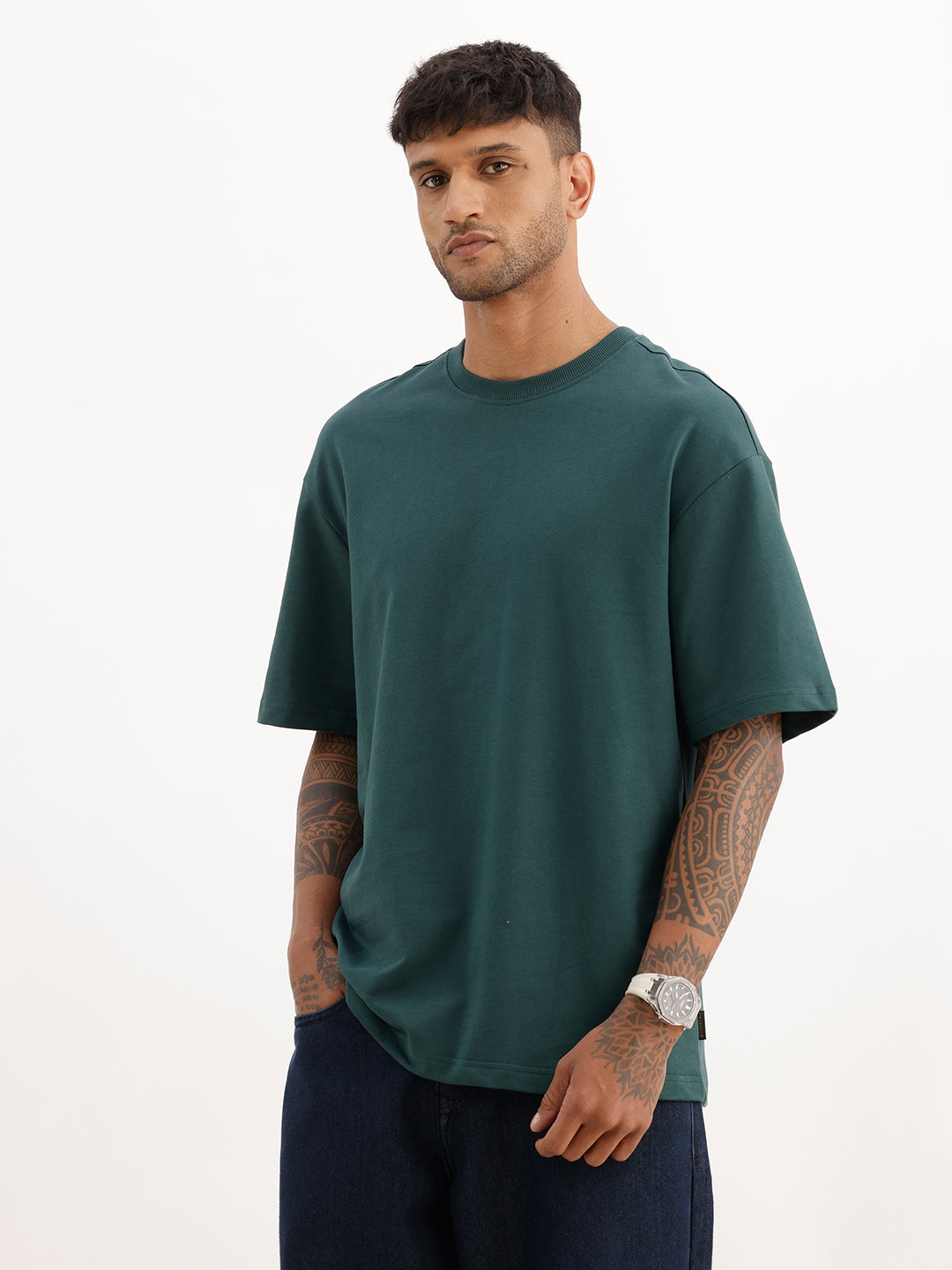 Core Basics Oversized Fit T-Shirt | Green