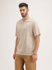 Oversized Back Printed T-Shirt | Beige