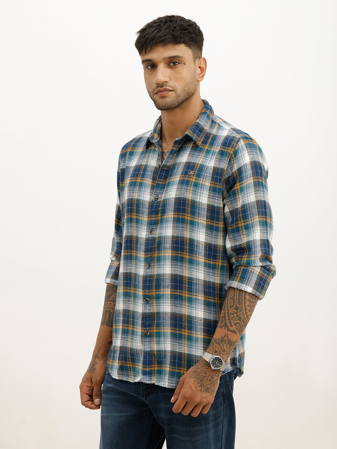 Classic Slim Fit Checkered Shirt | Multicolor