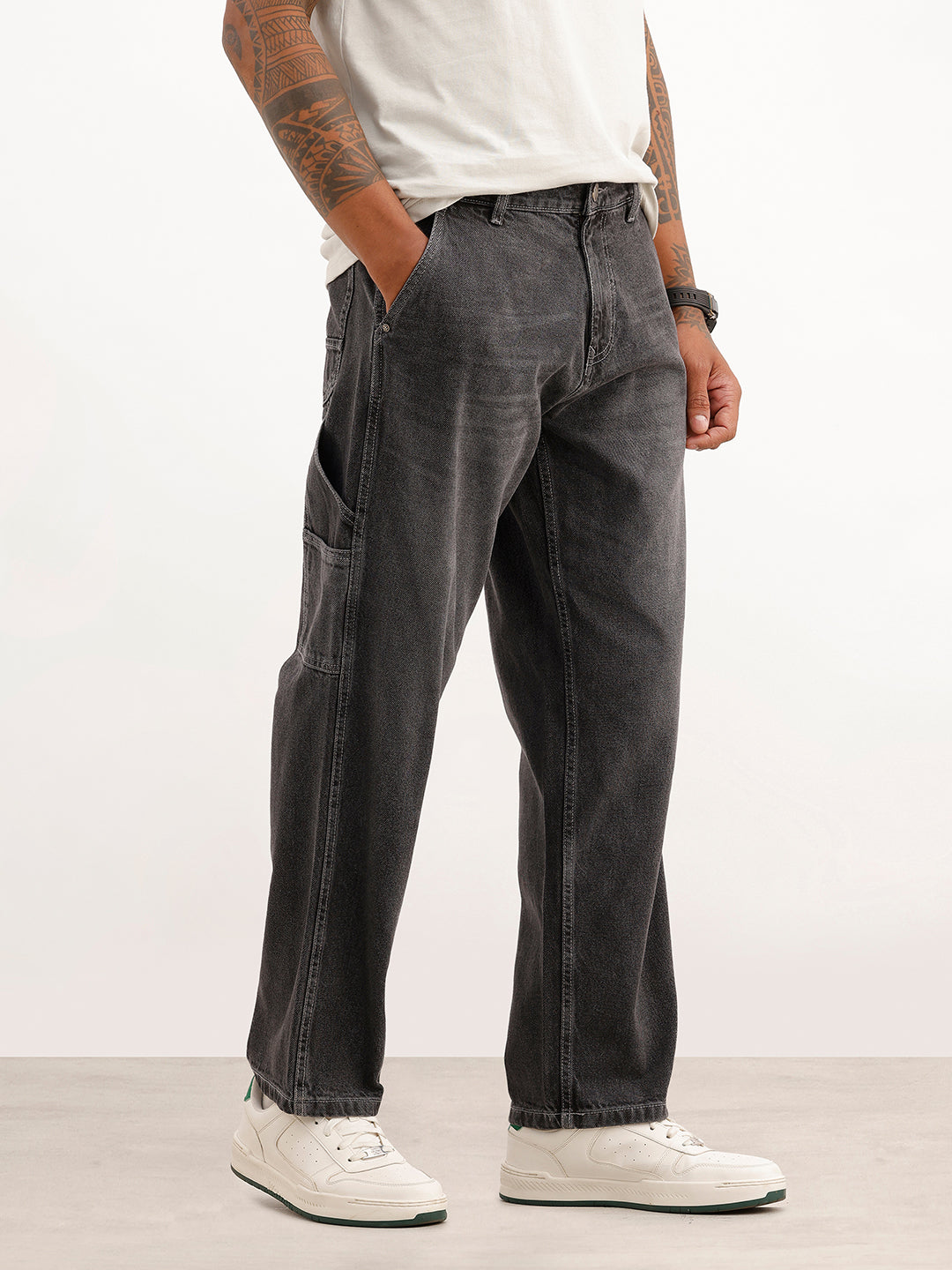Loose Fit Carpenter Denim | Grey