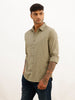Solid Slim Fit Full Sleeve Shirt | Olive