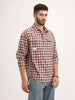 Oversized Fit Double Pocket Shirt | Red