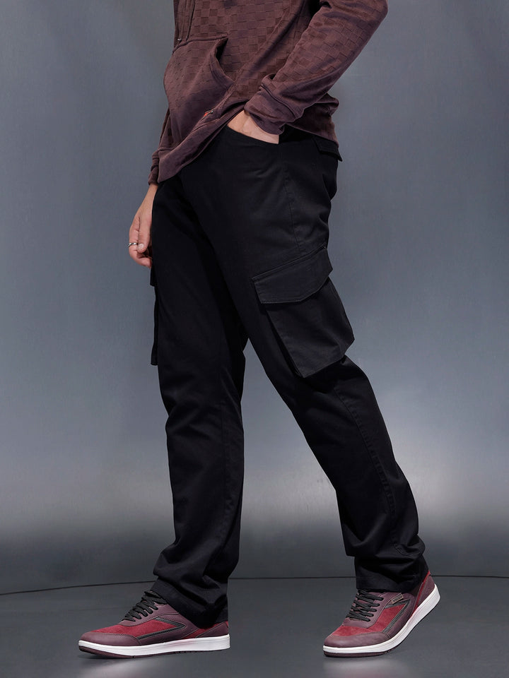 Straight fit cargotrouser | Black