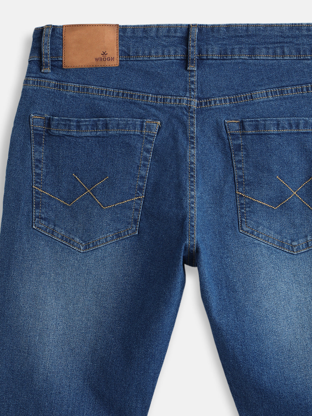 Blue Medstone Tapered Slim Jeans – Wrogn - Main Image