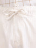 Striped Loose Fit Trousers | White