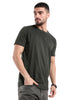 Classic Dark Green Chest Printed T-Shirt