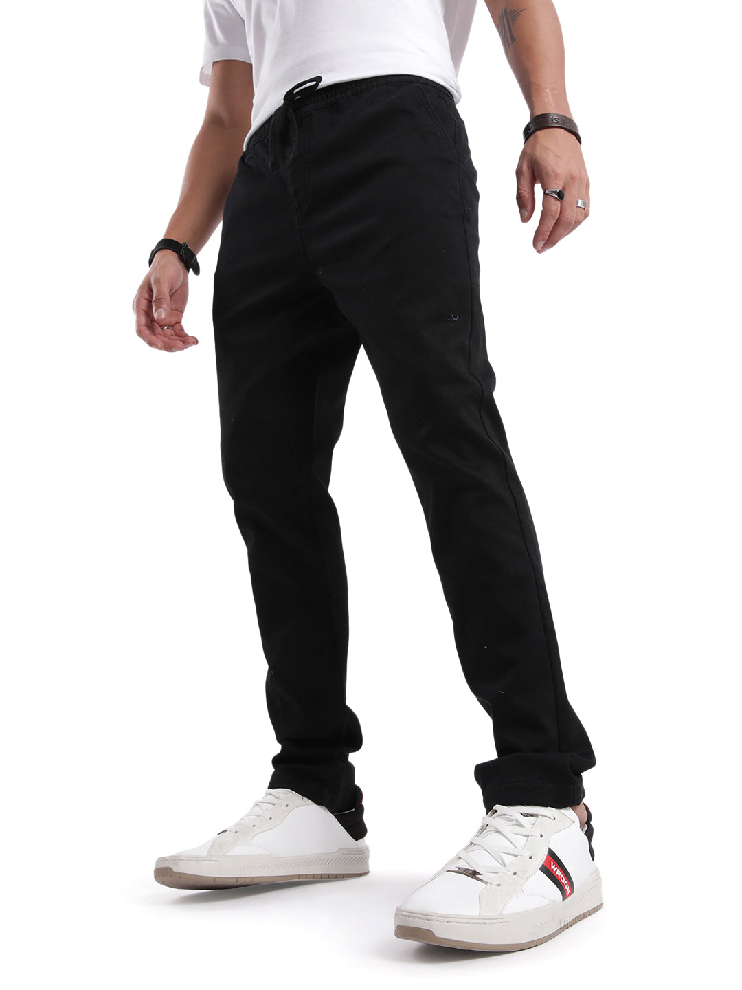 Apex Black Solid Jogger