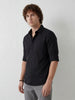 Solid Regular Fit Full Sleeve Shirt | Charcoal