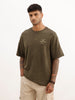 Oversized Back Printed T-Shirt | Olive