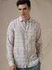 Classic Woven Beige Checks Shirt