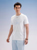 Slim Fit Textured T-Shirt  | Off White