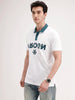 Slim Fit Contrast Collar Polo T-Shirt | White